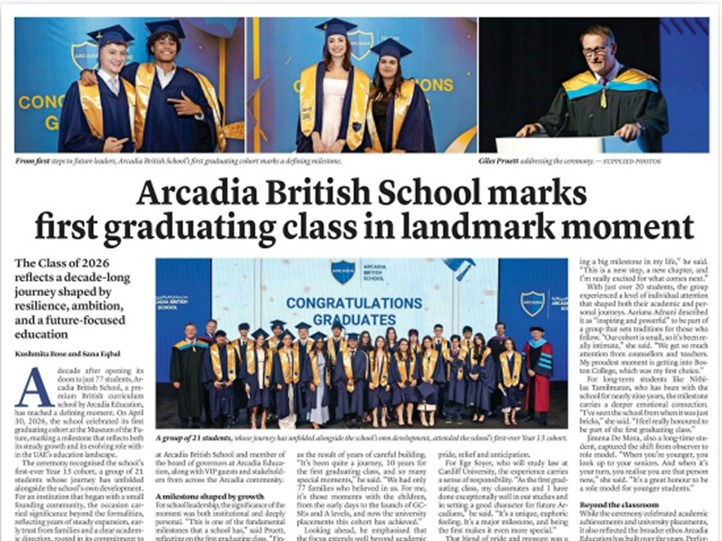 Arcadia British School marks first graduating class in landmark-moment